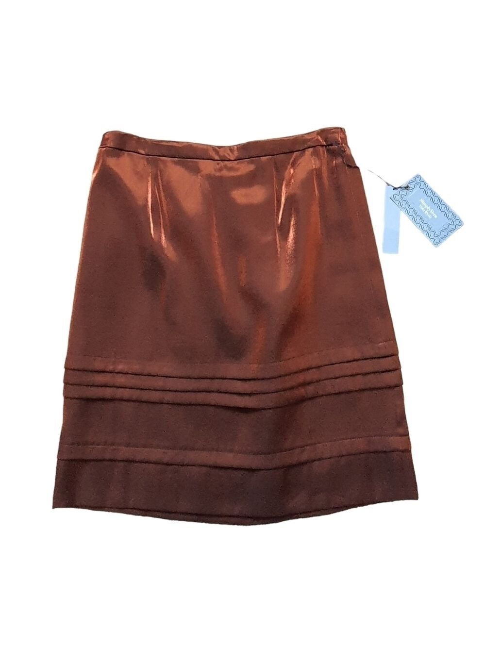 Simply Vera A-Line Metallic Red Skirt Redfox Metal Womens Size 4